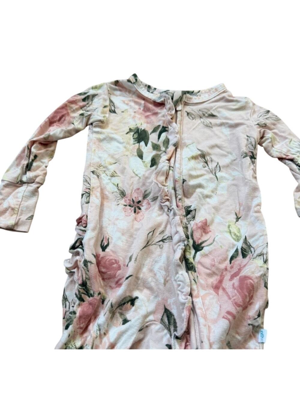 Posh Peanut Size 3-6 Month Bamboo Baby One Piece Ruffle Floral